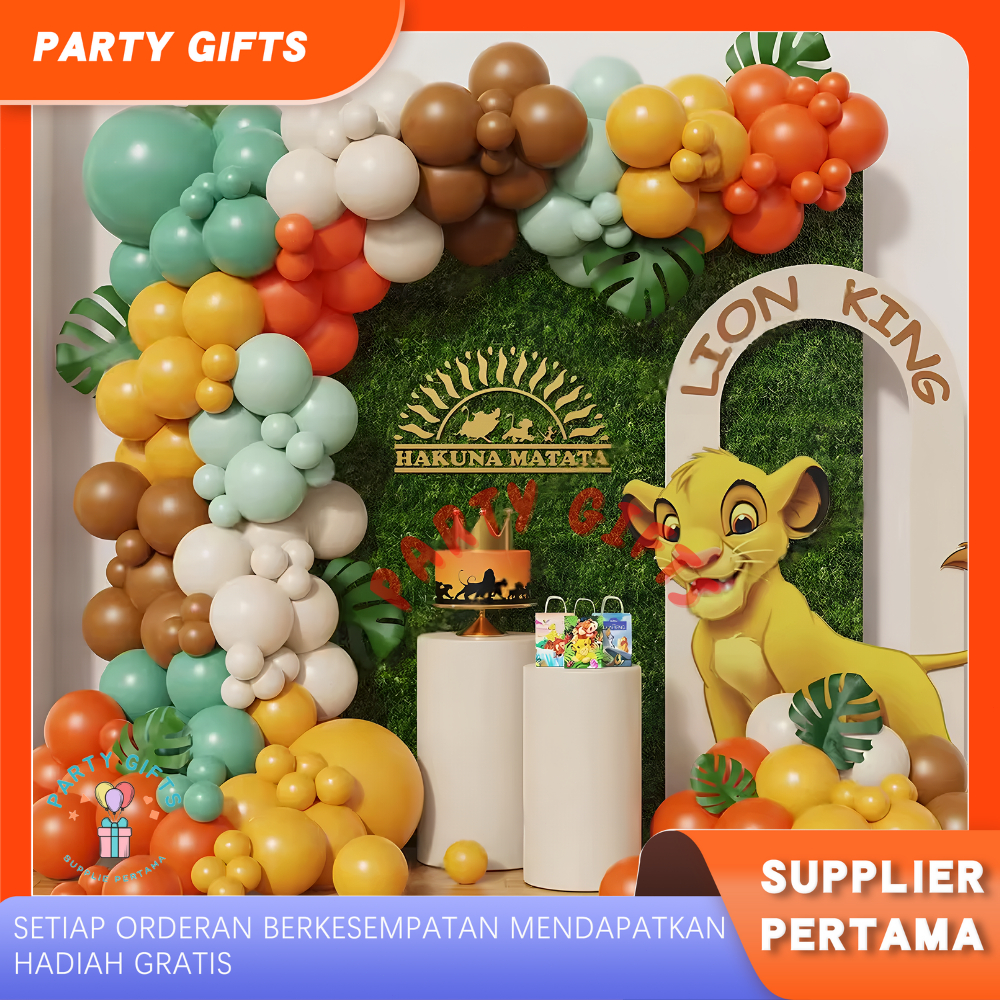 Balon Paket Animal Hewan Safari  1set 160pcs Balon Paket Dekorasi Jungle Safari Animal Balon Set Unt