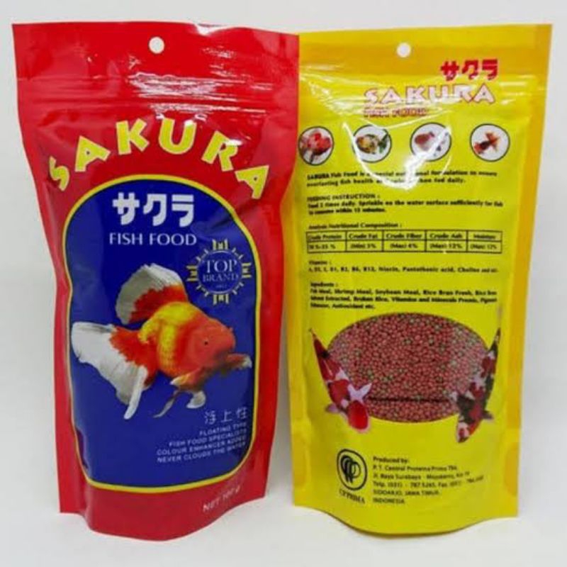 Sakura Pelet Pakan Ikan Hias, Ikan Koki, Ikan Koi, Ikan Guppy, Ikan Glowfish, Ikan Molly, Ikan Lemon