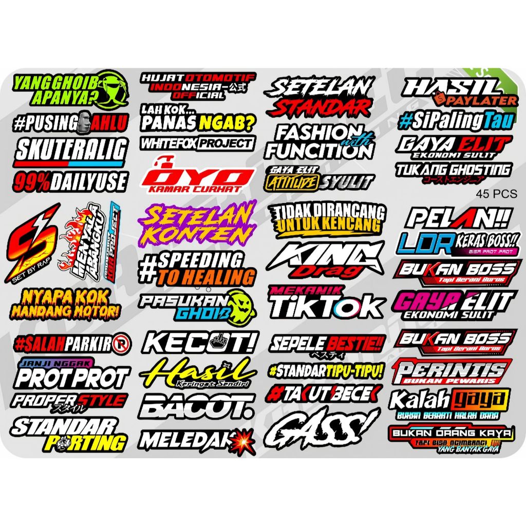

stiker pack ukuran a4 custom