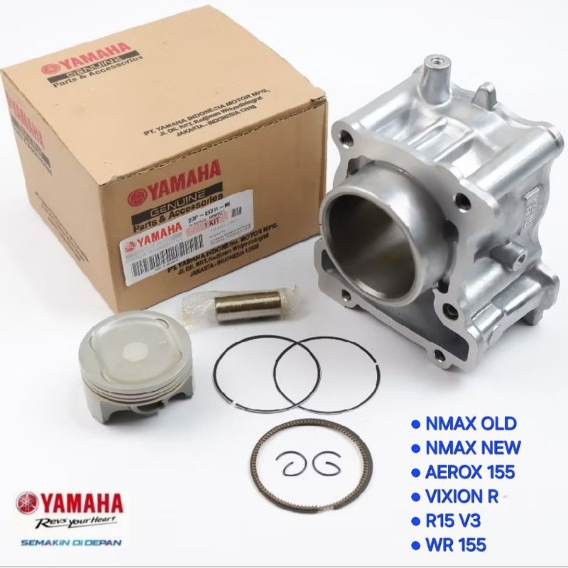 BLOK BLOCK SEHER KOMPLIT + PISTON KIT NMAX AEROX VIXION R WR155 R15 V3 ORIGINAL YAMAHA