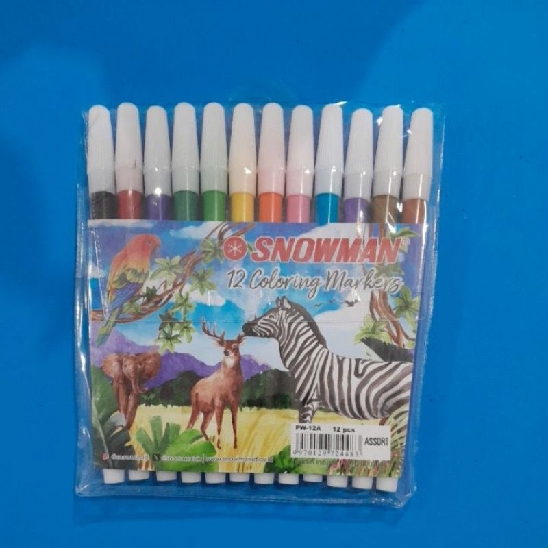 

Snowman 12 coloring markers