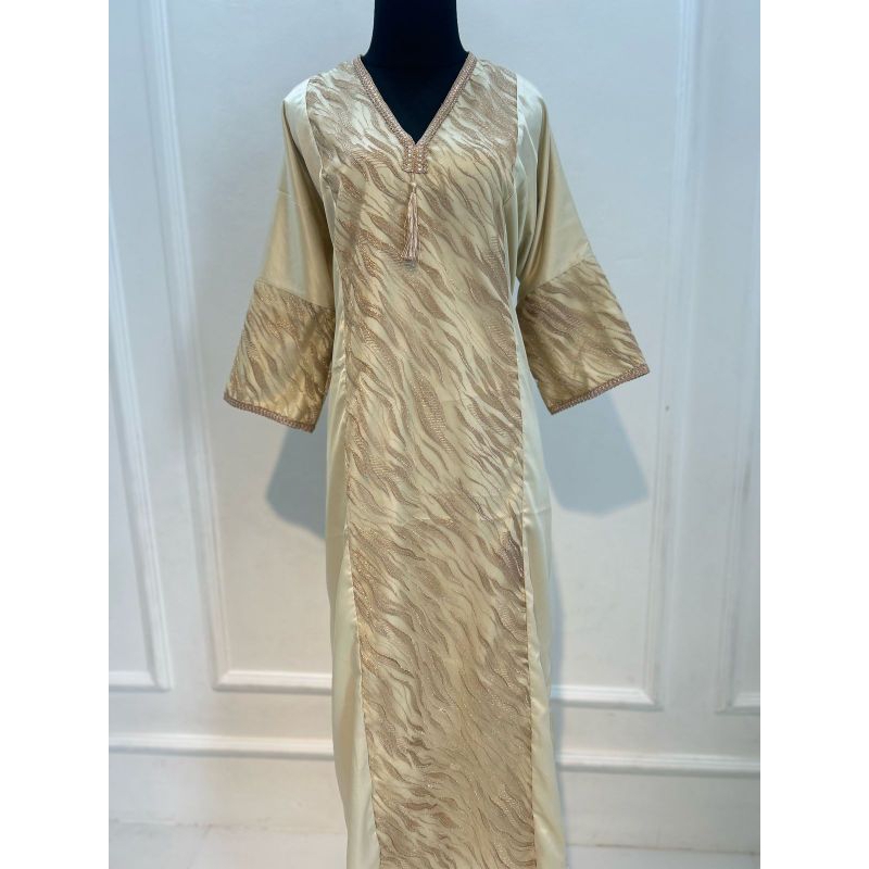 Kaftan Arabian Putih 1 / Abaya Saudi / Gamis Hitam / Dress Hitam / Gamis Arab / Abaya Arab