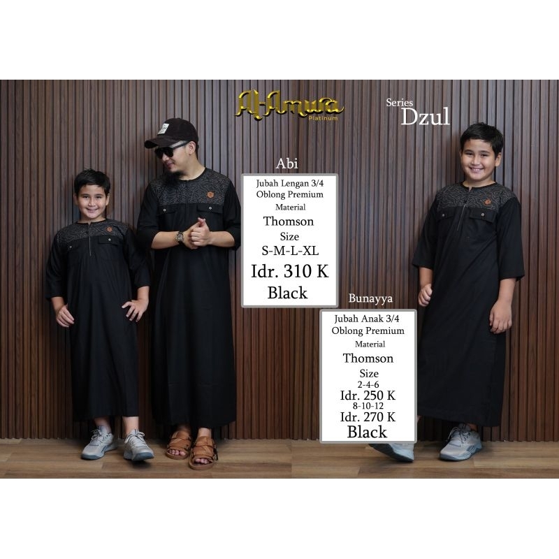 jubah thobe couple ayah anak al amwa dzul gamis thobe Saudi pria