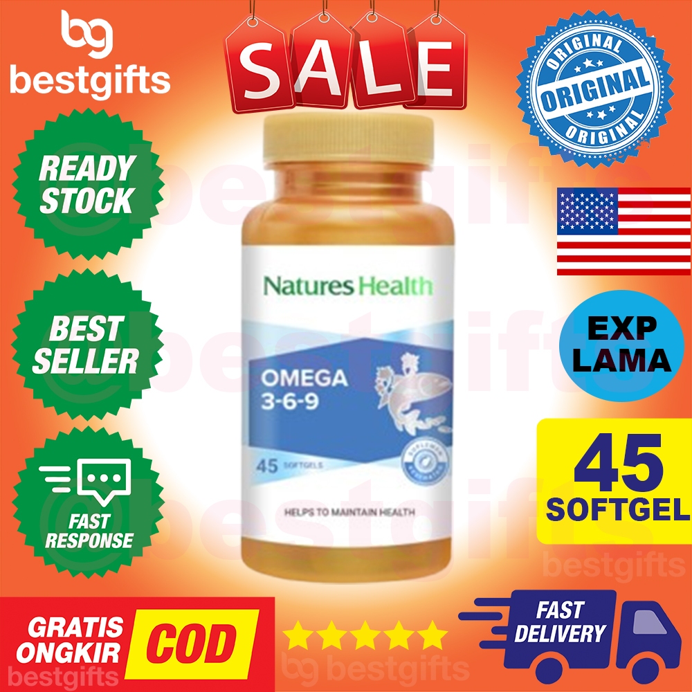 NATURE'S NATURES NATURE HEALTH OMEGA 369 FISH SALMON OIL CEGAH JANTUNG DARAH TINGGI STROKE 45 KAPSUL