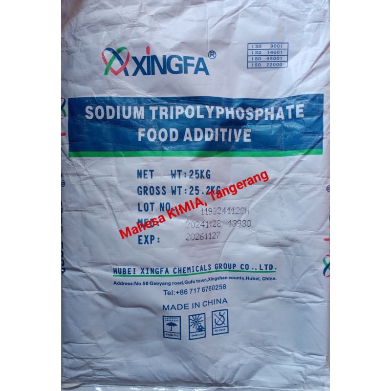 

Pengenyal Bakso STPP 25kg Ex. Hubei Xingfa