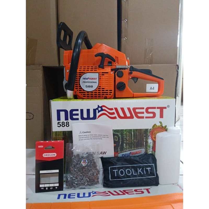 CHAINSAW  MESIN GERGAJI NEW WEST 588 FULL SET