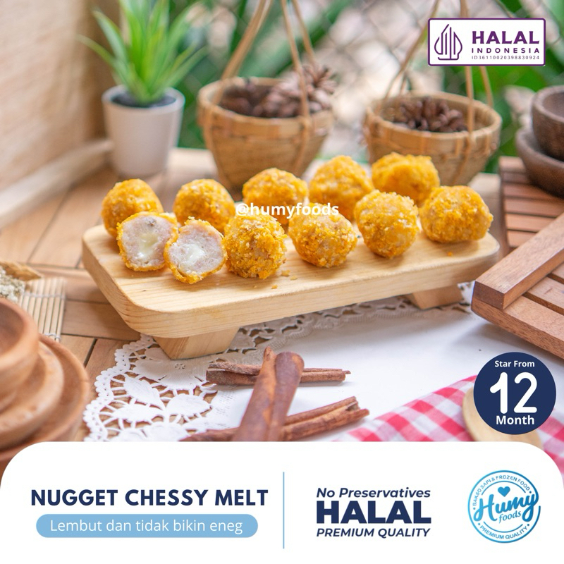 

NUGGET AYAM KEJU CHEESY MELT (10pcs) homemade halal tanpa pengawet