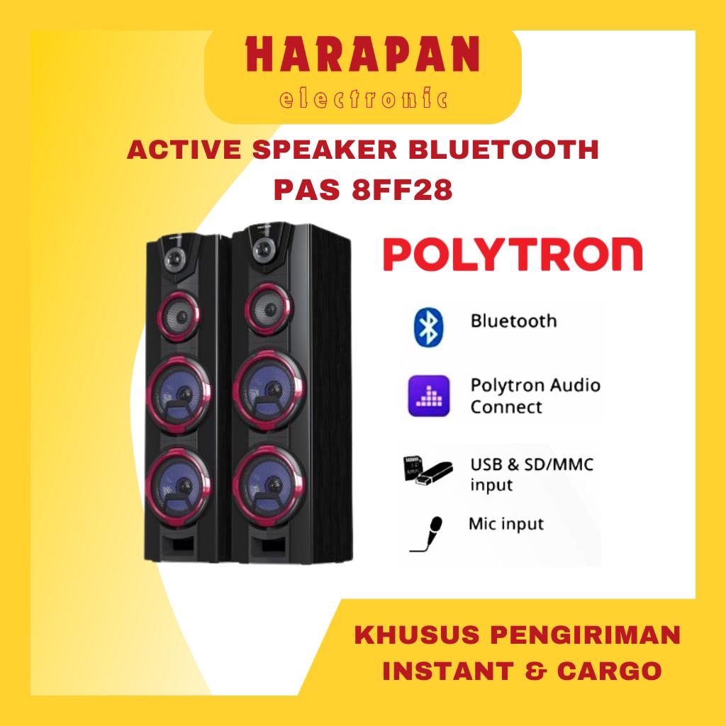 SPEAKER AKTIF POLYTRON PAS 8FF28 PAS8FF28 PAS-8FF28 8FF28 SUPER BASS BLUETOOTH FM RADIO GARANSI RESM
