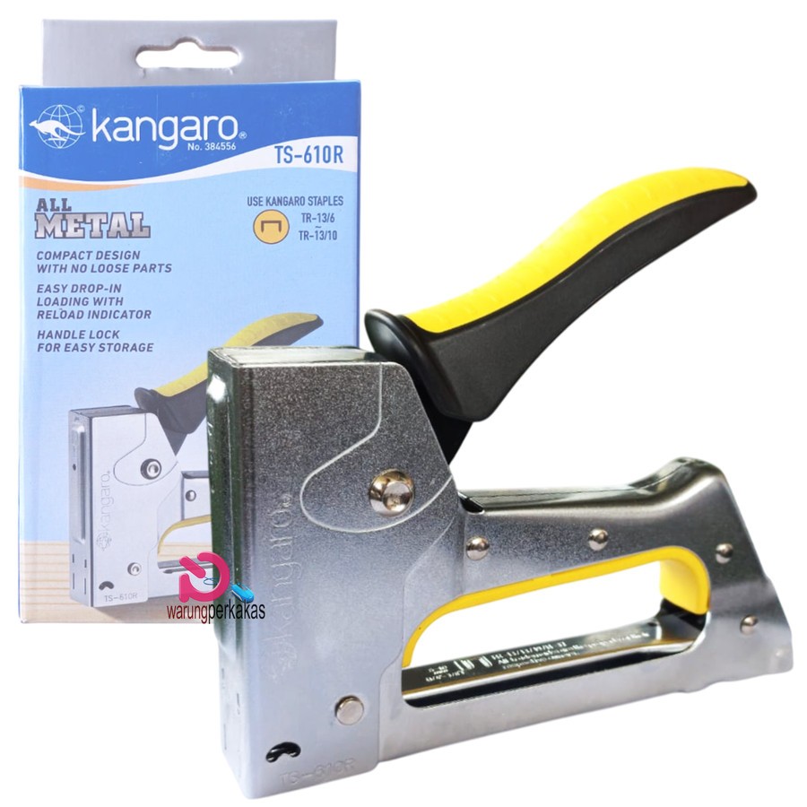 

[cuci gudang] Gun Tacker Kangaro TS-610R Stapler Staples Best Quality - KANGARO TS610R Alat Staples Tembak Jok Kulit Motor - Stapler Kayu Kertas Karet - Guntacker Kangaro - TS 610 R