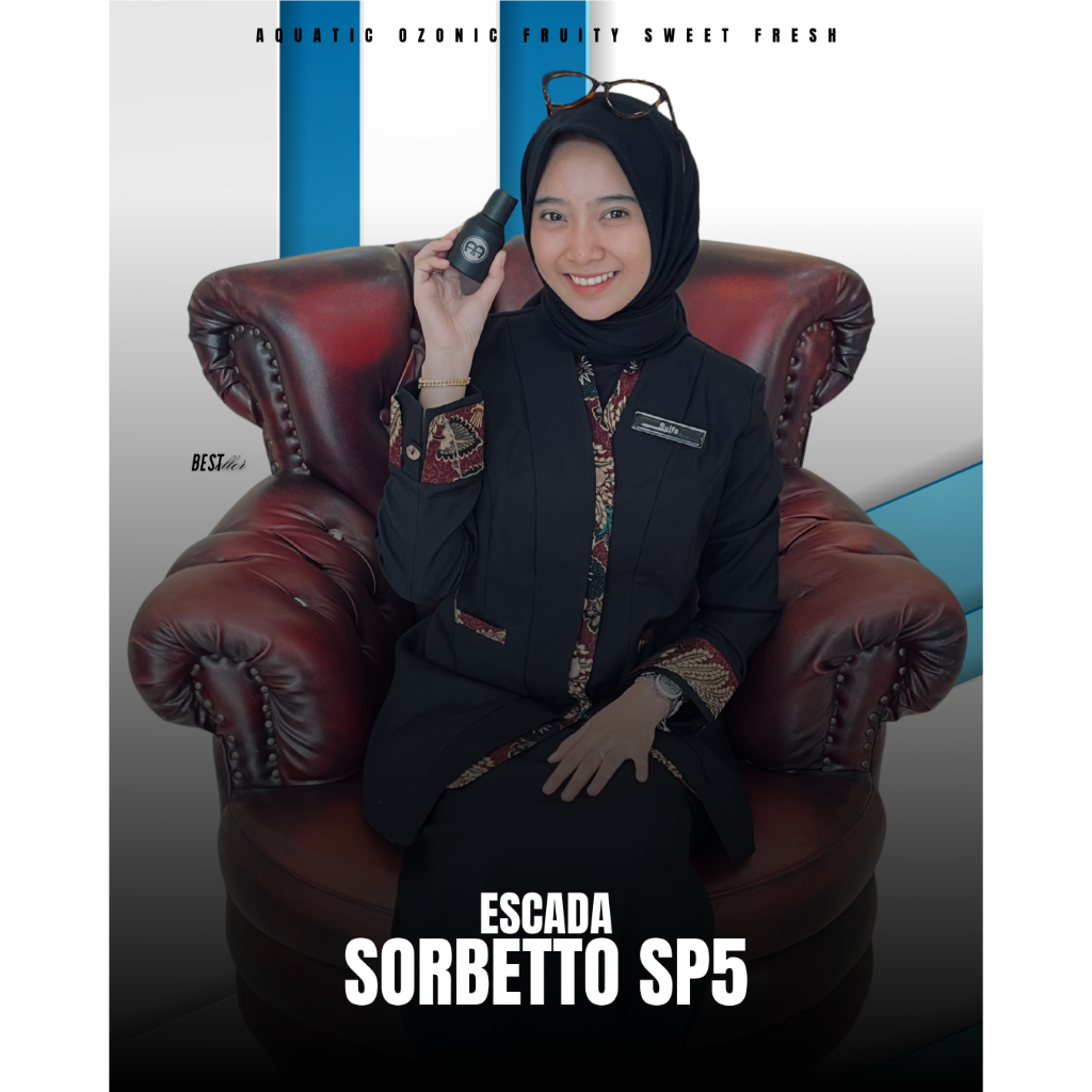 ESCADA SORBETTO ROSSO BS5 PARFUMS REFILL/GRADE B/TERBAIK