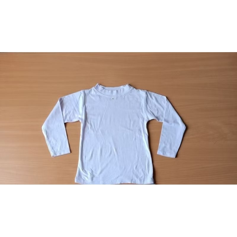 New Manset/Kaos Anak Putih Polos Lengan Panjang