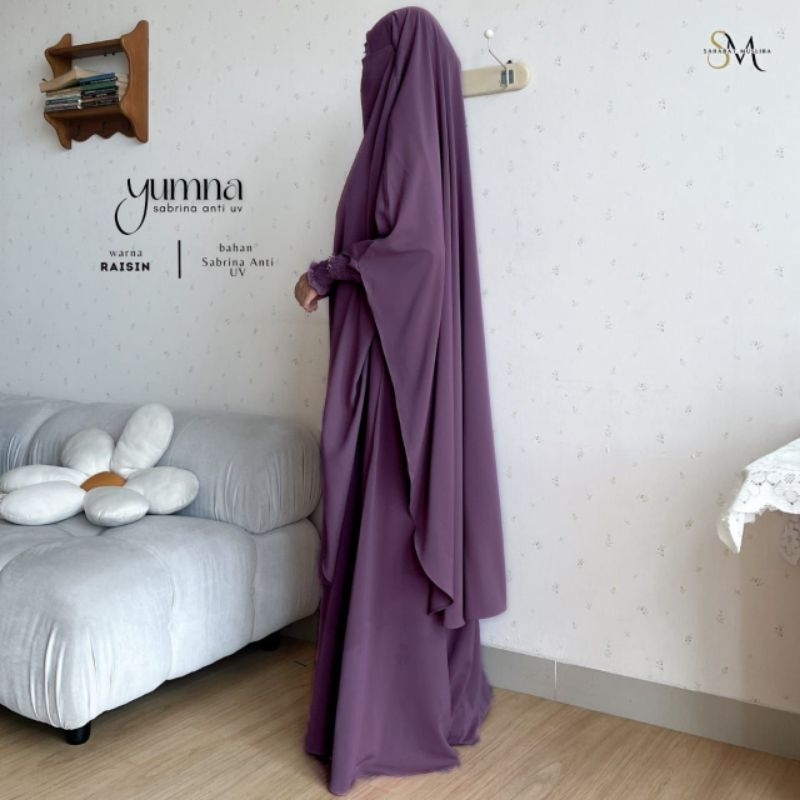 YUMNA Gamis Set French Khimar Jumbo | Gamis Syari | Gamis Terbaru