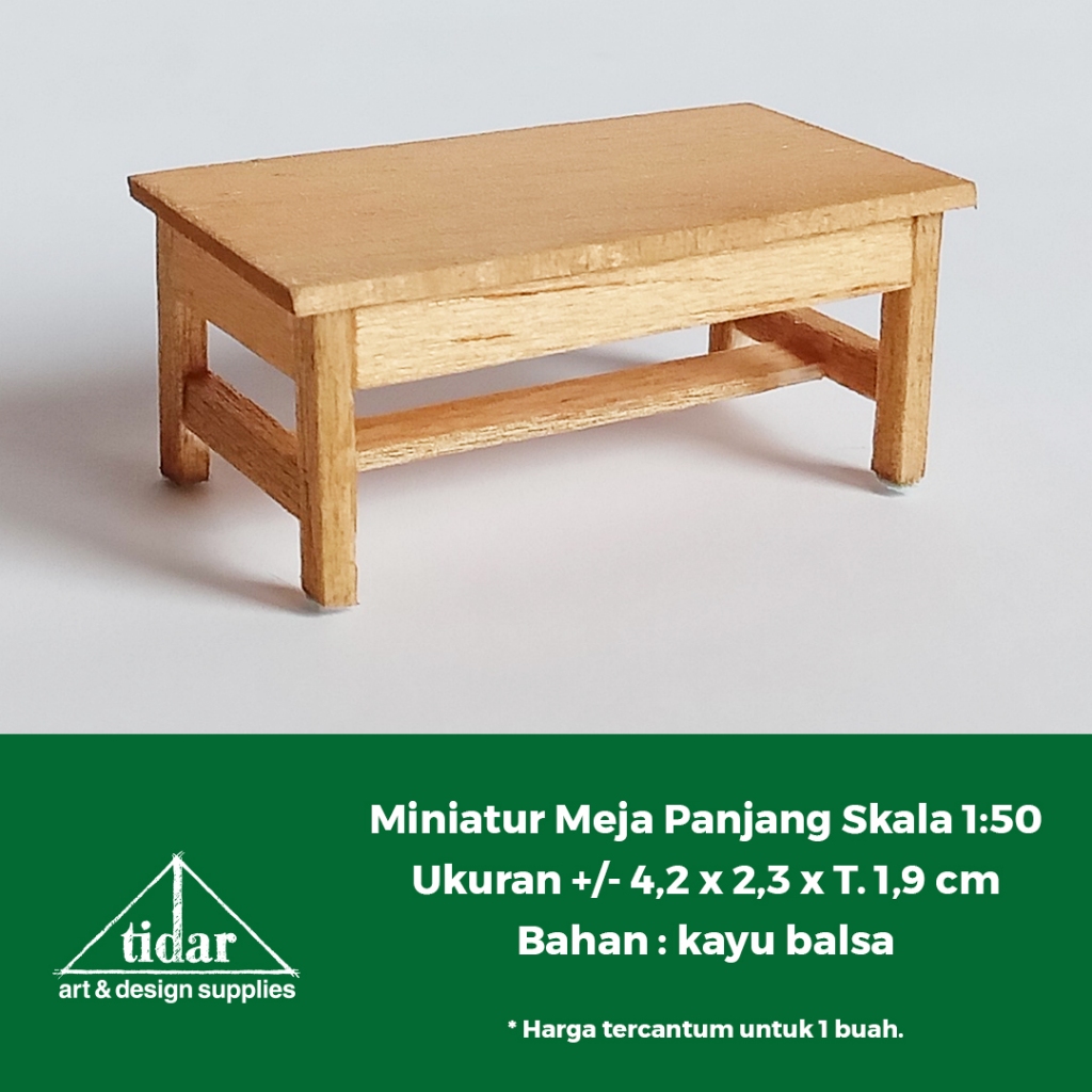

[MR] MH - Miniatur Meja Kayu Skala 1:50 - Meja Panjang - Meja Makan