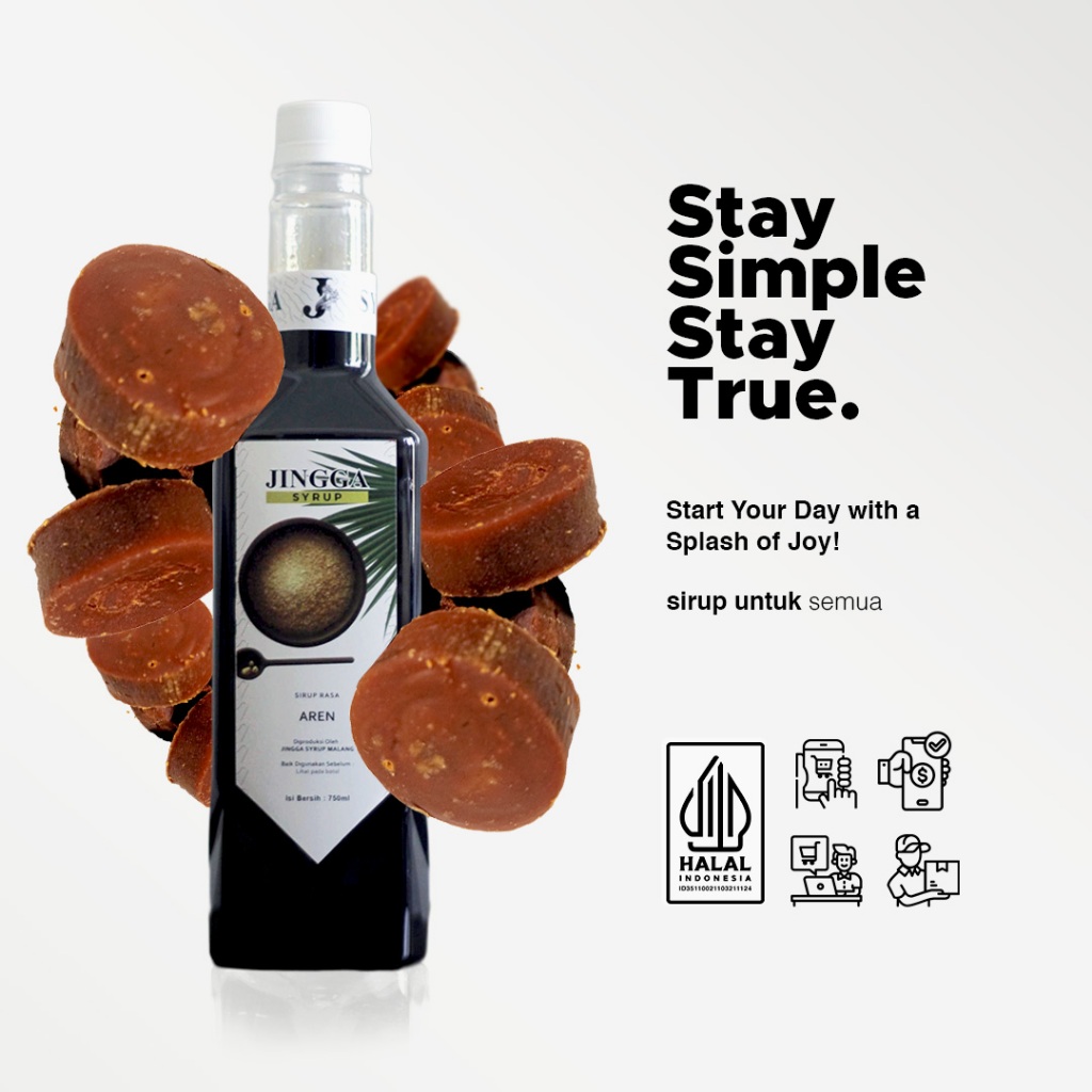 

JINGGA Gula Aren Cair 750 ML - Brown Sugar Cair Untuk Es Kopi