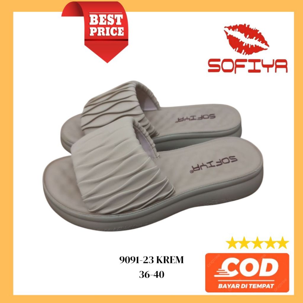 SANDAL SOFIYA  WEDGES SLOP  SANDAL WANITA IMPORT SOFIYA ORI