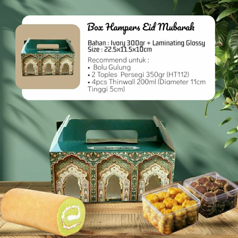 

Roll Cake Box Eid Mubarak Box Kue Bolu Gulung Edisi Lebaran Idul Fitri