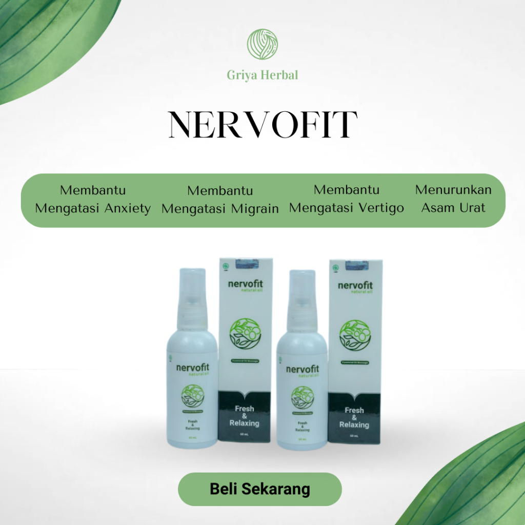Nervofit Natural Oil Mengatasi Syaraf Kejepit Nyeri Pinggang Kebas dan Mati Rasa