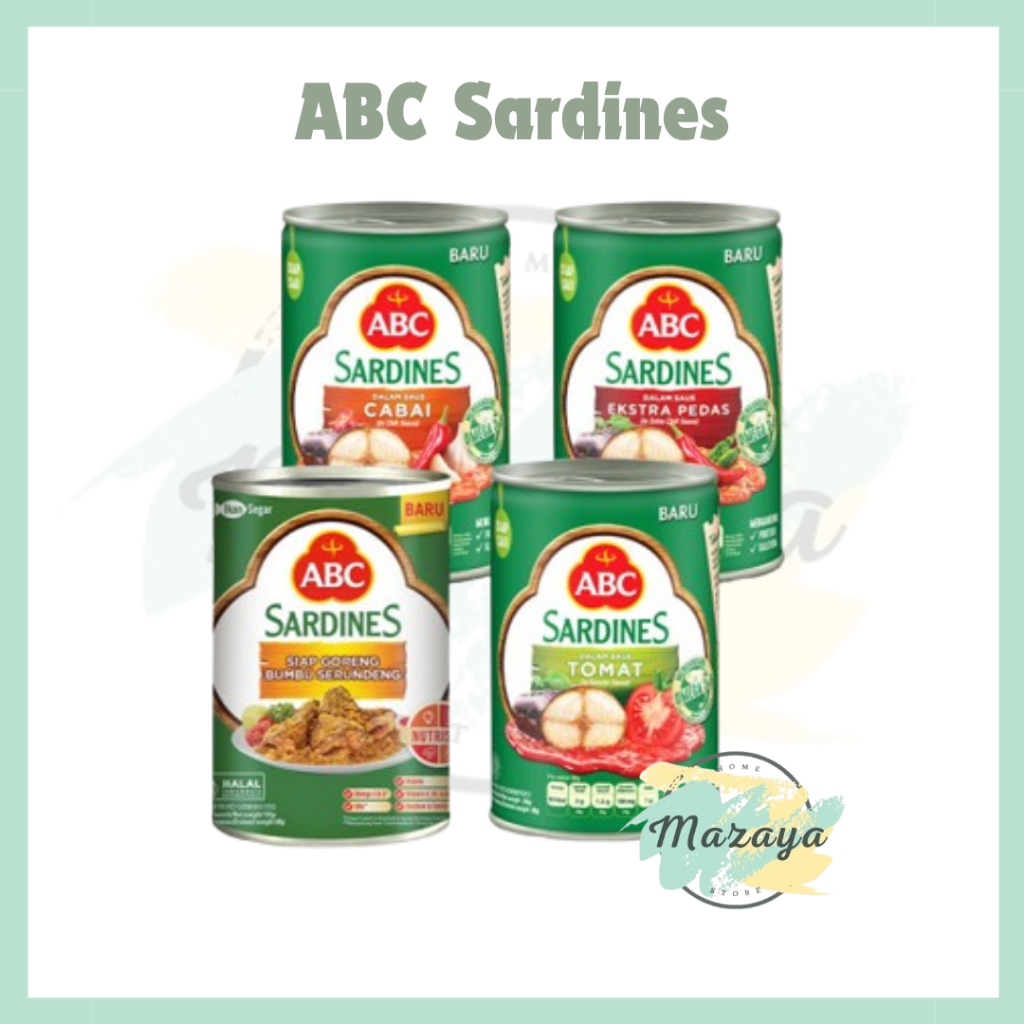 

ABC SARDEN SAUS CABAI/EXTRA PEDAS/TOMAT 155GR | 425GR - MAZAYA HOMESTORE