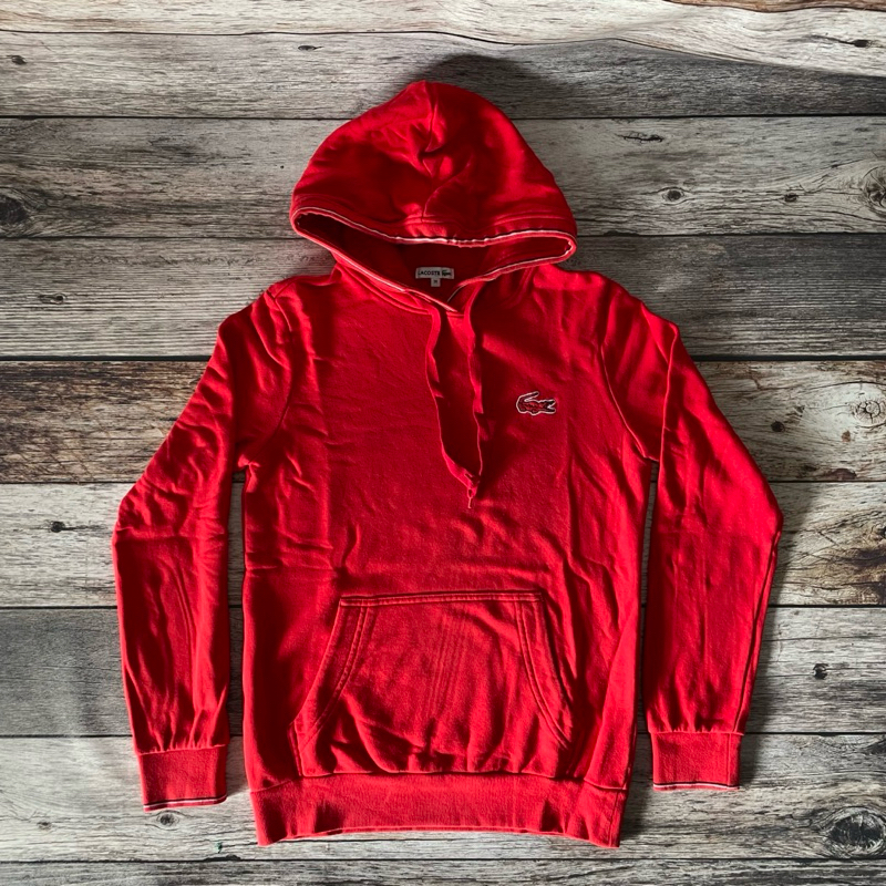 HOODIE LACOSTE - SECOND ORIGINAL - Hoodie Lacoste Merah Original