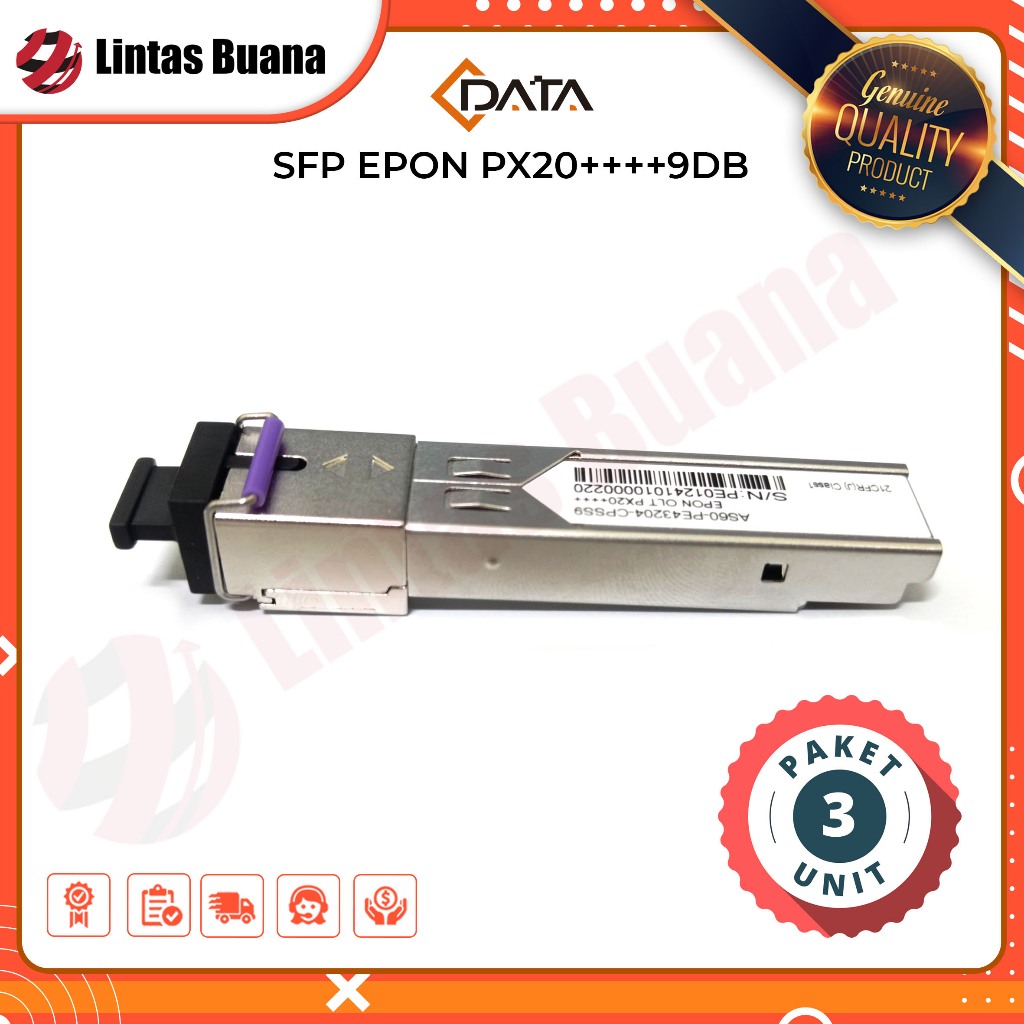 Paket 3 pcs - C-DATA EPON SFP MODULE PX20++++ 9db ( CDATA SFP Px20++++ 9dBm )
