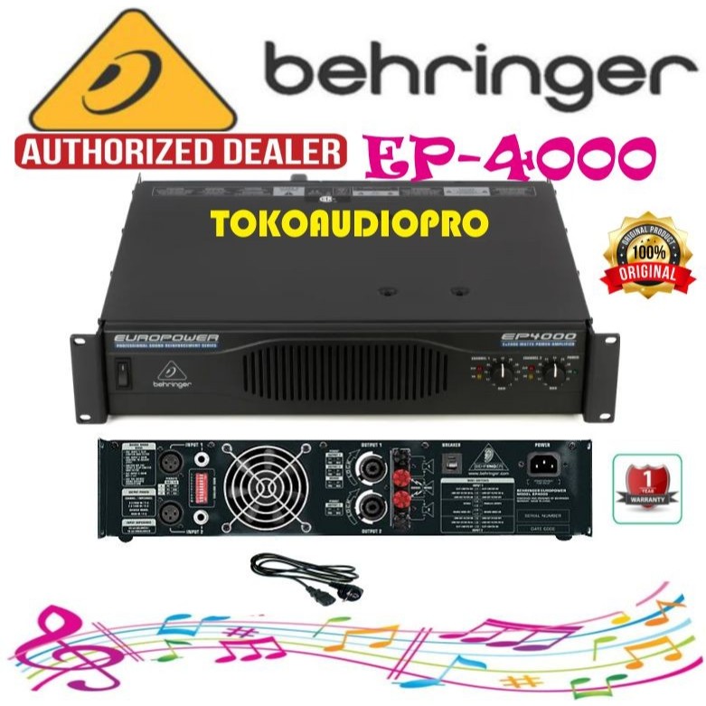Power Behringer Europower EP4000 Power Amplifier Ep-4000