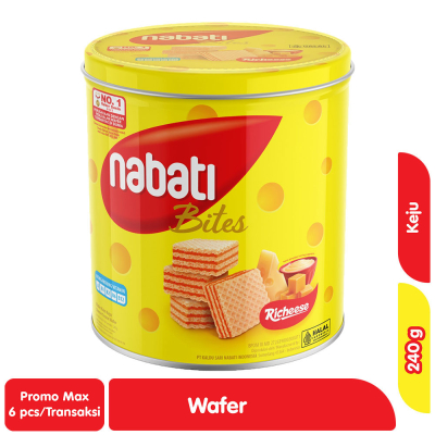 

Wafer Nabati Richeese 1 Dus isi 6 Kaleng @240gr