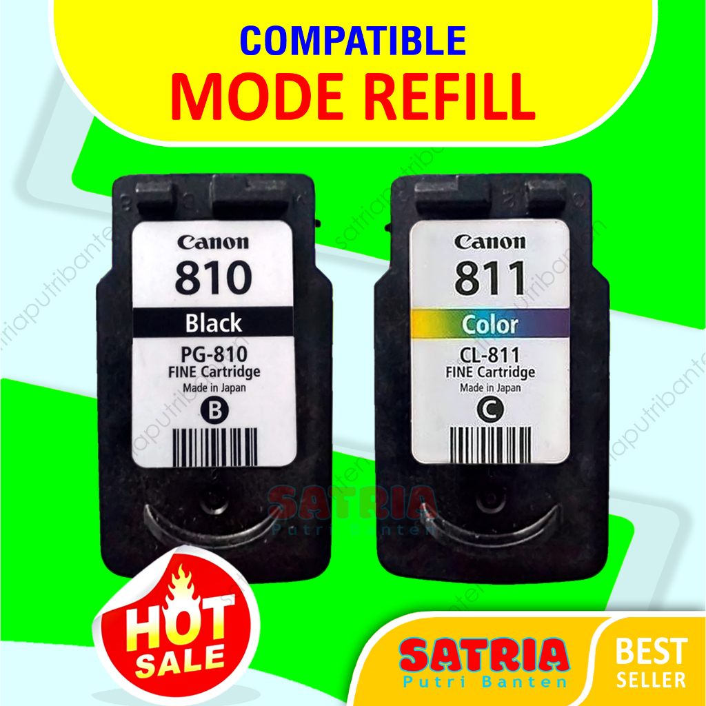 Catridge 810 811 Cartridge Canon PG-810 CL-811 Refil Siap Pakai Compatible iP2770 MP287 MX357 MX366