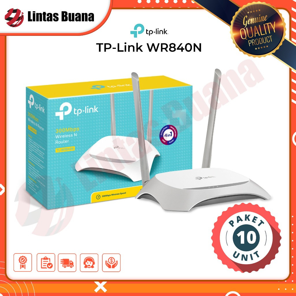 TP-LINK TL-WR840N 300Mbps Wireless Router TPLINK TL-WR 840 N - Paket 10 unit
