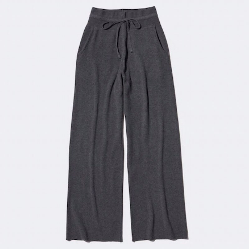 UNIQLO Women Washable Knit Ribbed Pants Celana Panjang Rajut Rib Wanita
