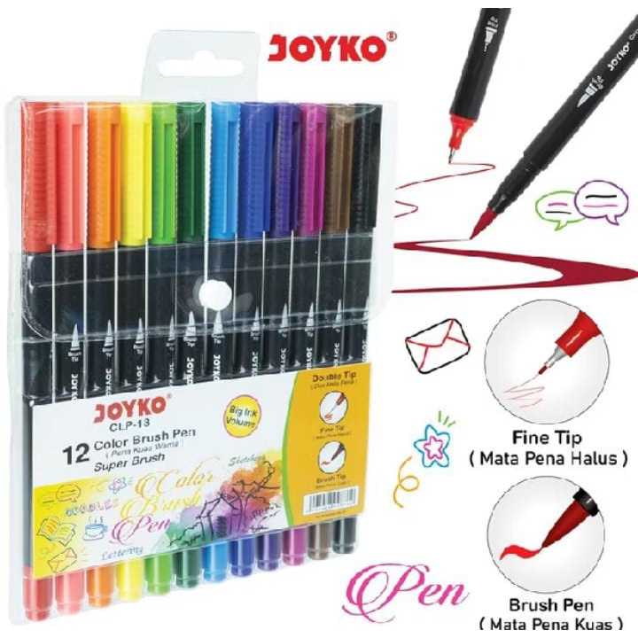 

Color Brush Pen Pena Kuas Warna Joyko CLP-13 12 Warna Color