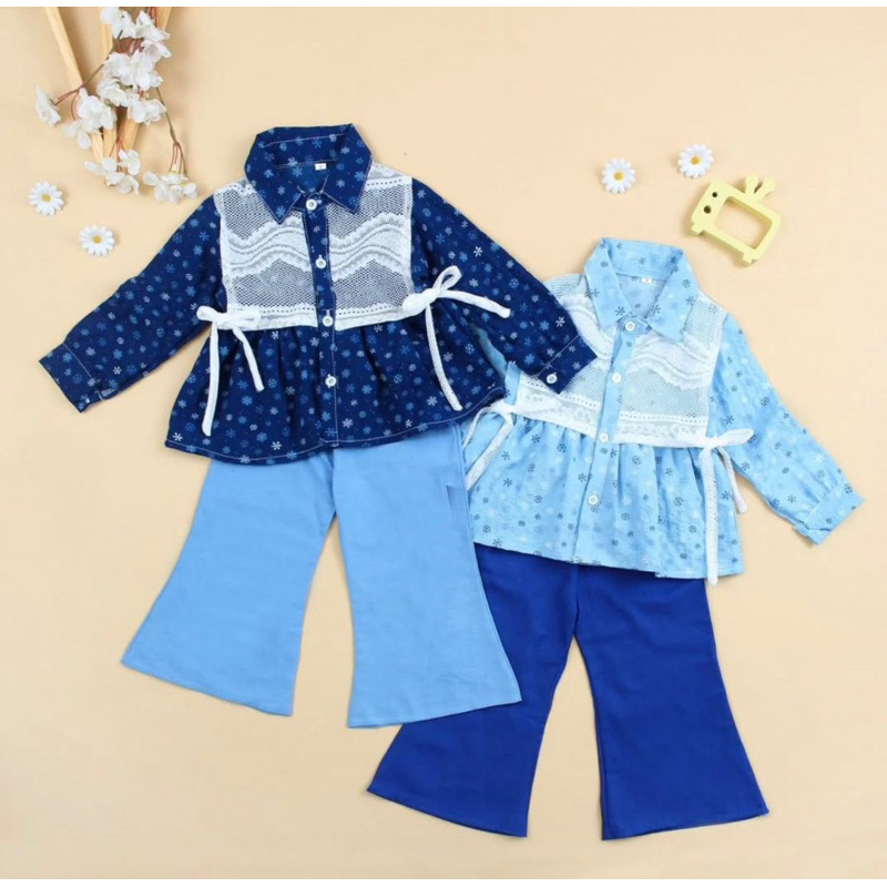 MAFAZA SET Setelan/OneSet cutbray anak perempuan usia 1-5Tahun