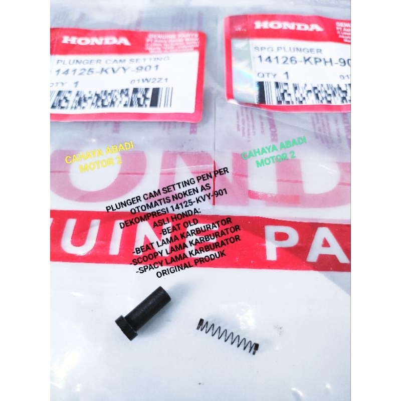 PEN PER DECOM DEKOMPRESI DECOMPRESI PLUNGER CAM SETTING14125-KVY-901 SET ASLI HONDA BEAT OLD BEAT KA