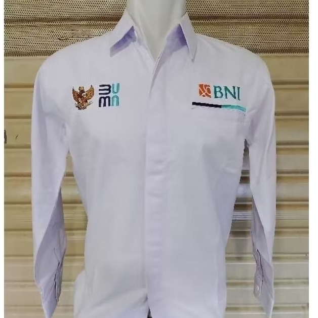 kantong 1 kemeja Bank BNI Kemeja BNi seragam bank BNI seragam BNI baju dinas Bank BNI baju dinas BNI