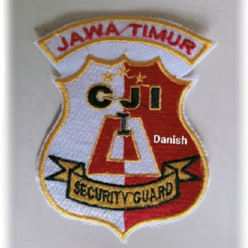 BET BORDIR LOGO LAMBANG BUJP SATPAM CJI CENTRAL JASATAMA INDONESIA