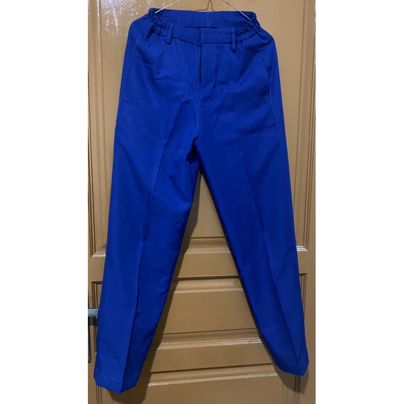 Celana kerja biru elektrik/benhur