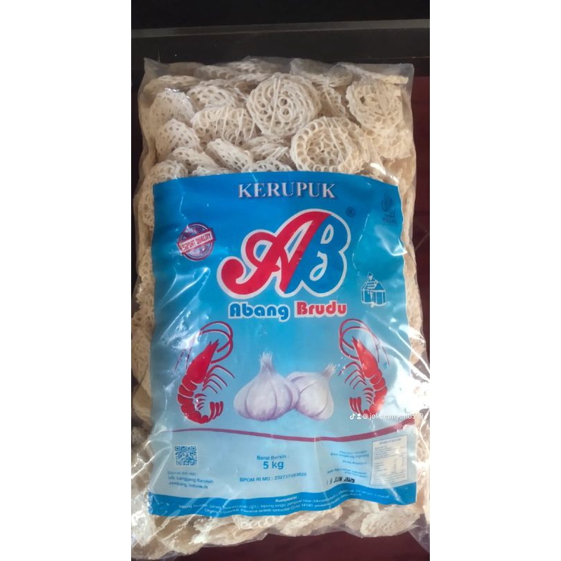 

krupuk abang brudu sari udang mawar besar tanpa dijemur los 1 kg