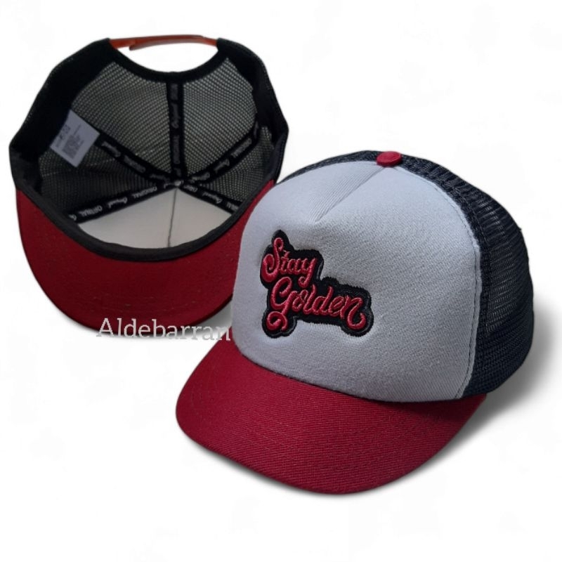 Topi Lidah Pendek Jaring Korea Style Logo Bordir Bisa Cod