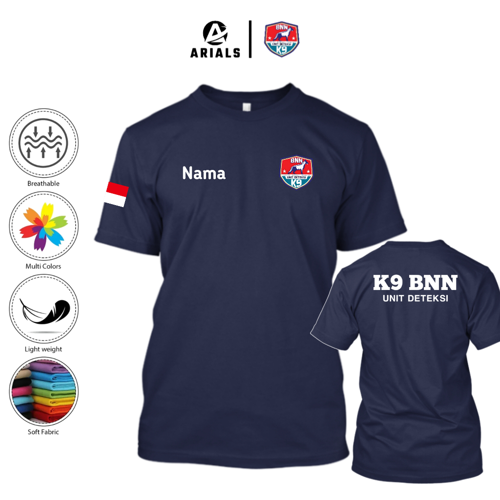Arials Kaos Baju K9 BNN UNIT DETEKSI