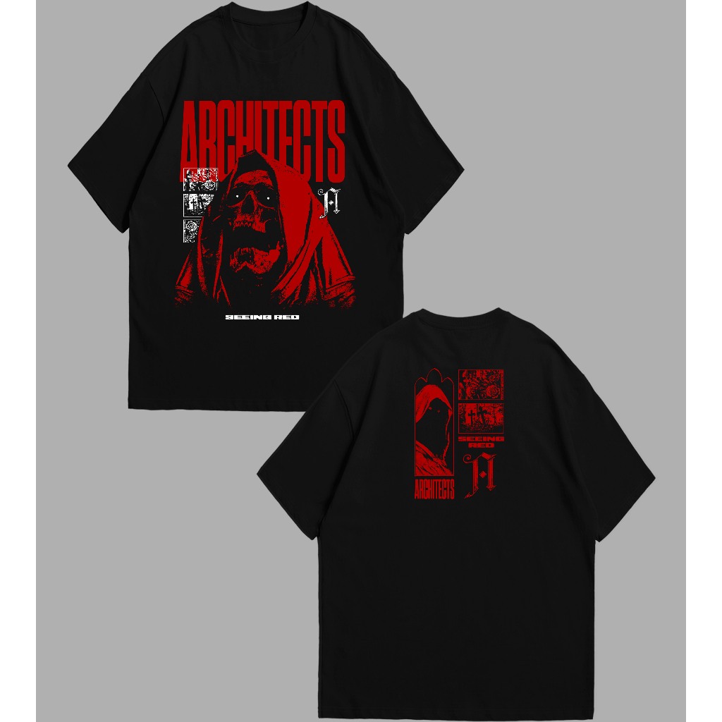 KAOS ARCHITECTS - SEEING RED SATANIC CAT TSHIRT HOOKA DISTRO BAND METAL BOOTLEG