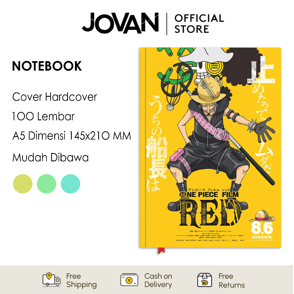 

Notebook Hardcover Custom One Piece Red Usop Buku Tulis Catatan Note Agenda Planner Jurnal Diary Notebook Anime