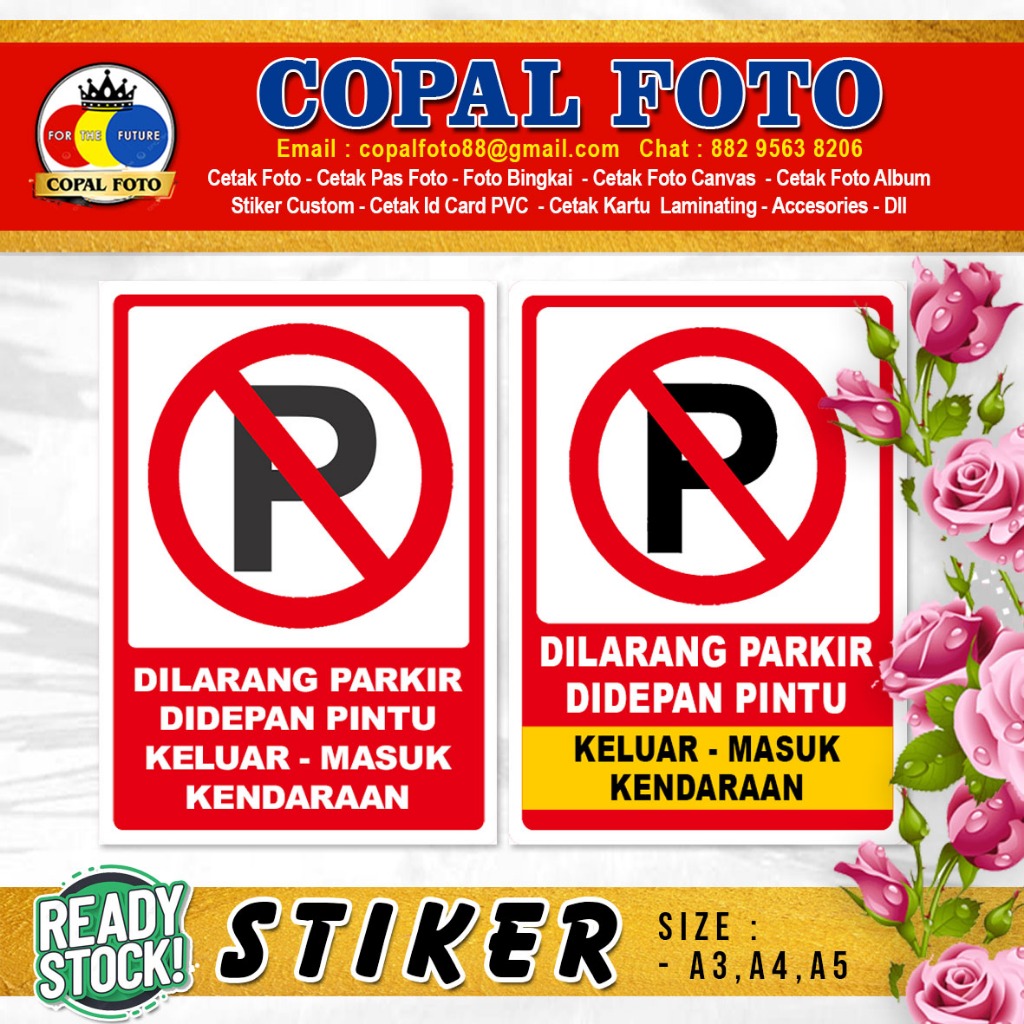 

Stiker Dilarang Parkir