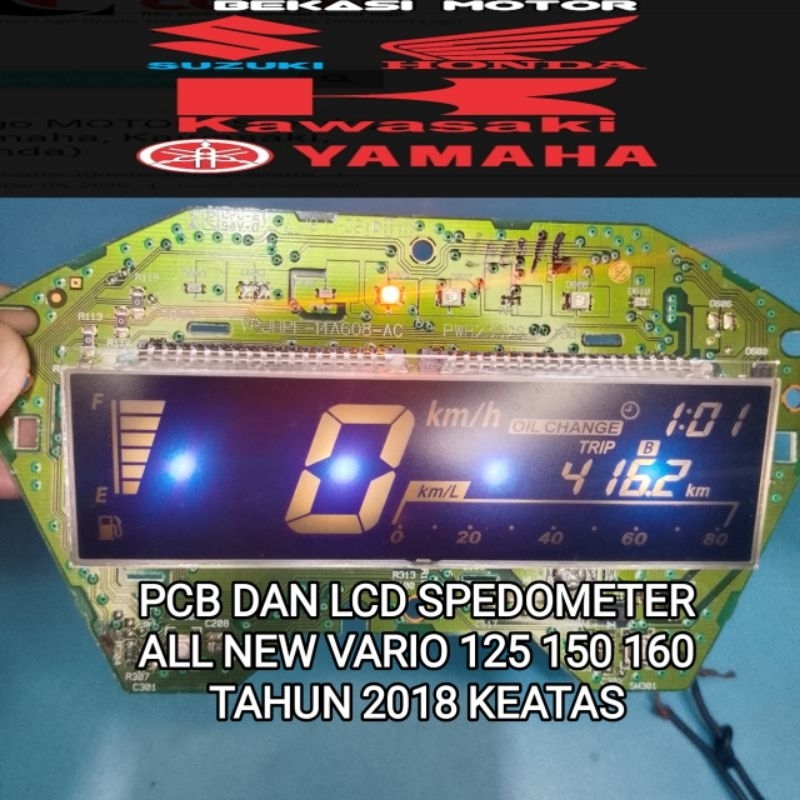 Mesin Pcb Lcd Spedometer Digital All New Vario 125  Vario 150 Vario 160 Iss Non Iss Spedo Digital Ho