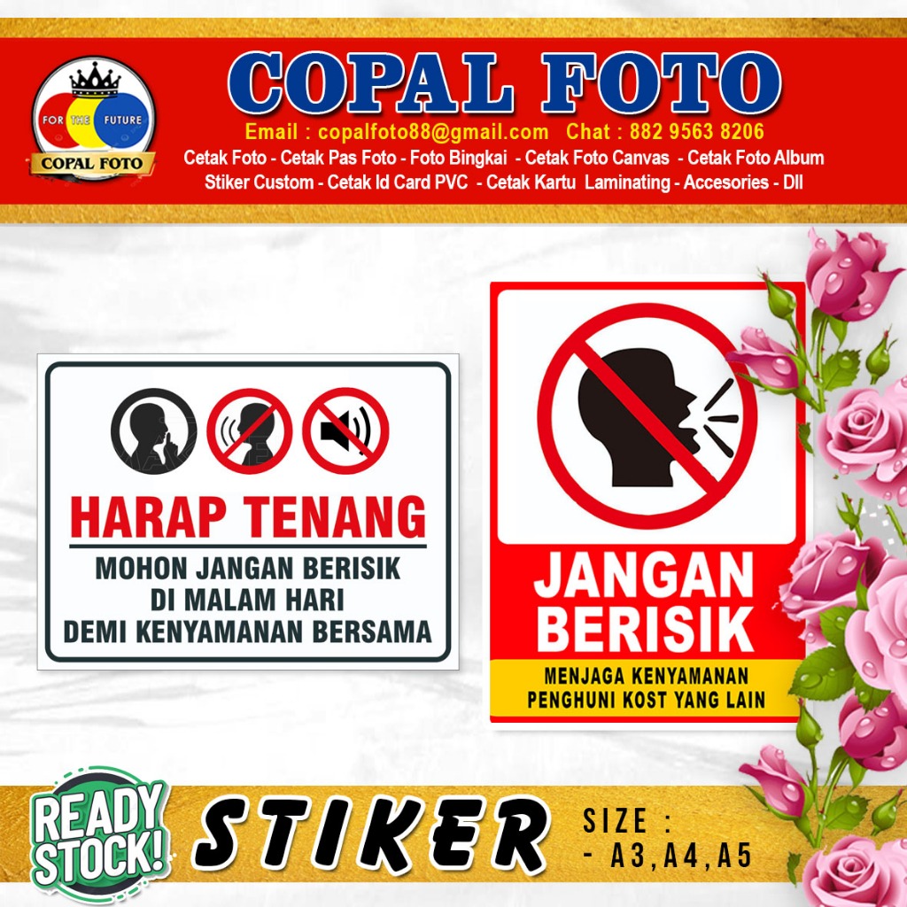 Stiker Jangan Berisik