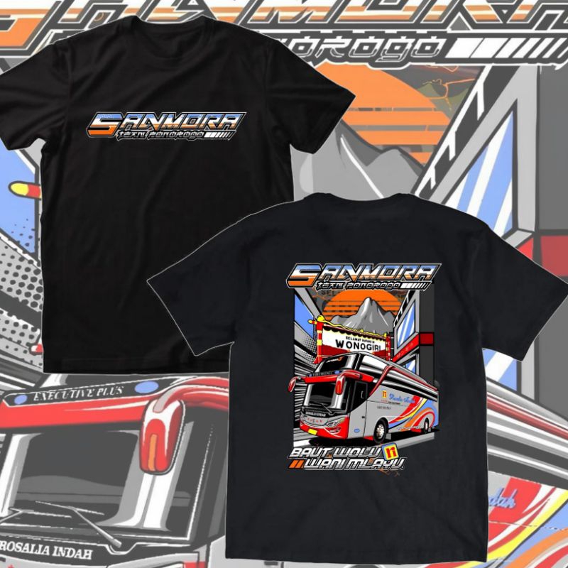 Baju Kaos anak Vektor Bus Mania SANDRA /kaos motif Telolet /truk oleng /Atasan /Pakaian anak lali la