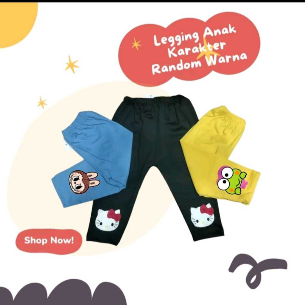 Legging  anak 2-3 tahun murah|| Legging anak polos dan karakter
