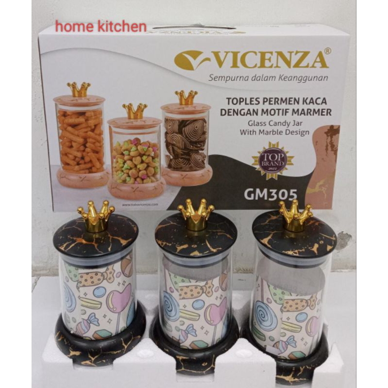 Toples Set Vicenza GC305 Marmer hitam