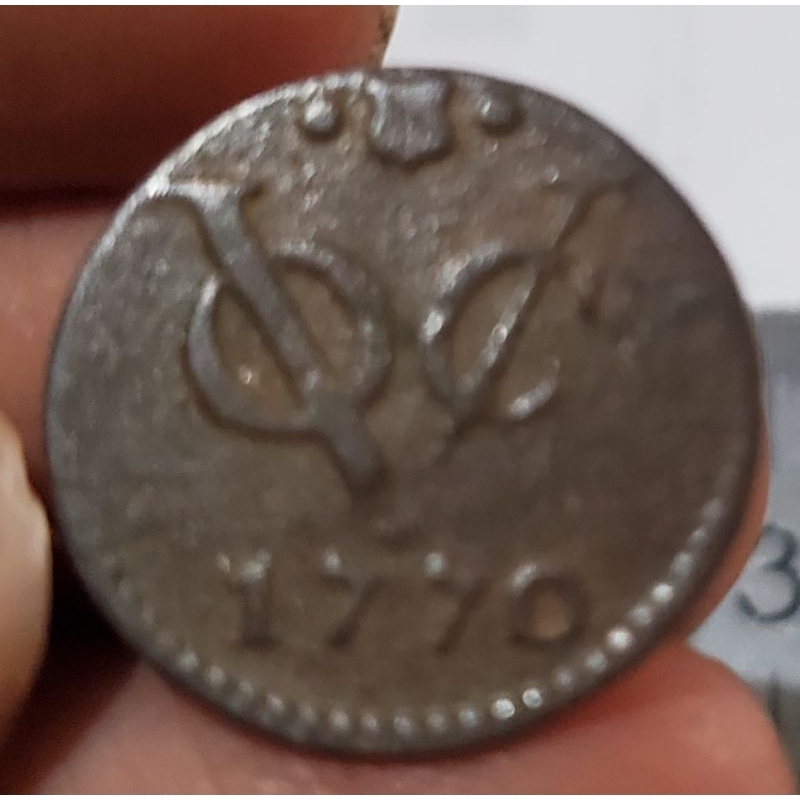 1 biji koin voc 1770 setengah duit u koleksi asli kuno