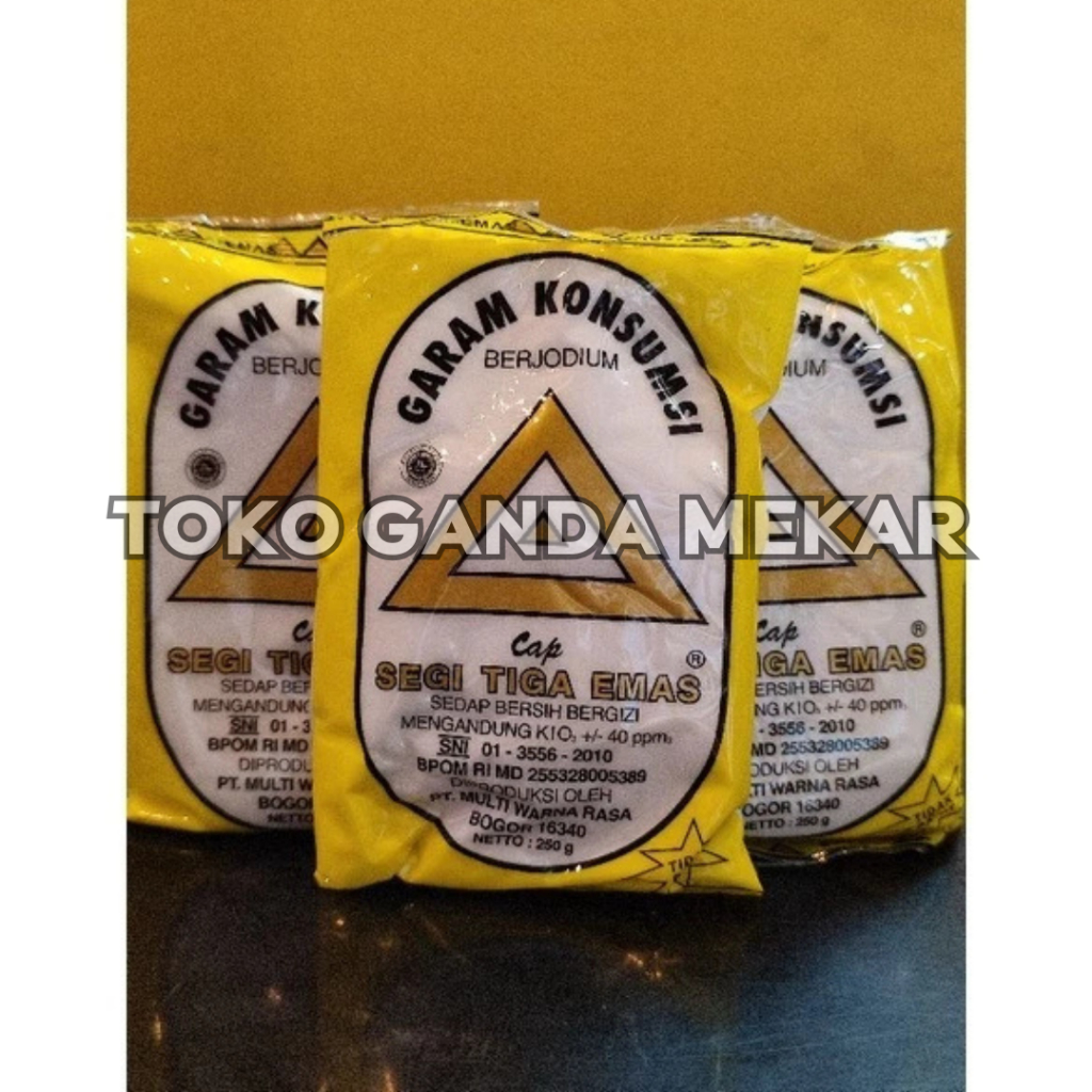 

GARAM HALUS MERK SEGITIGA EMAS 250GR