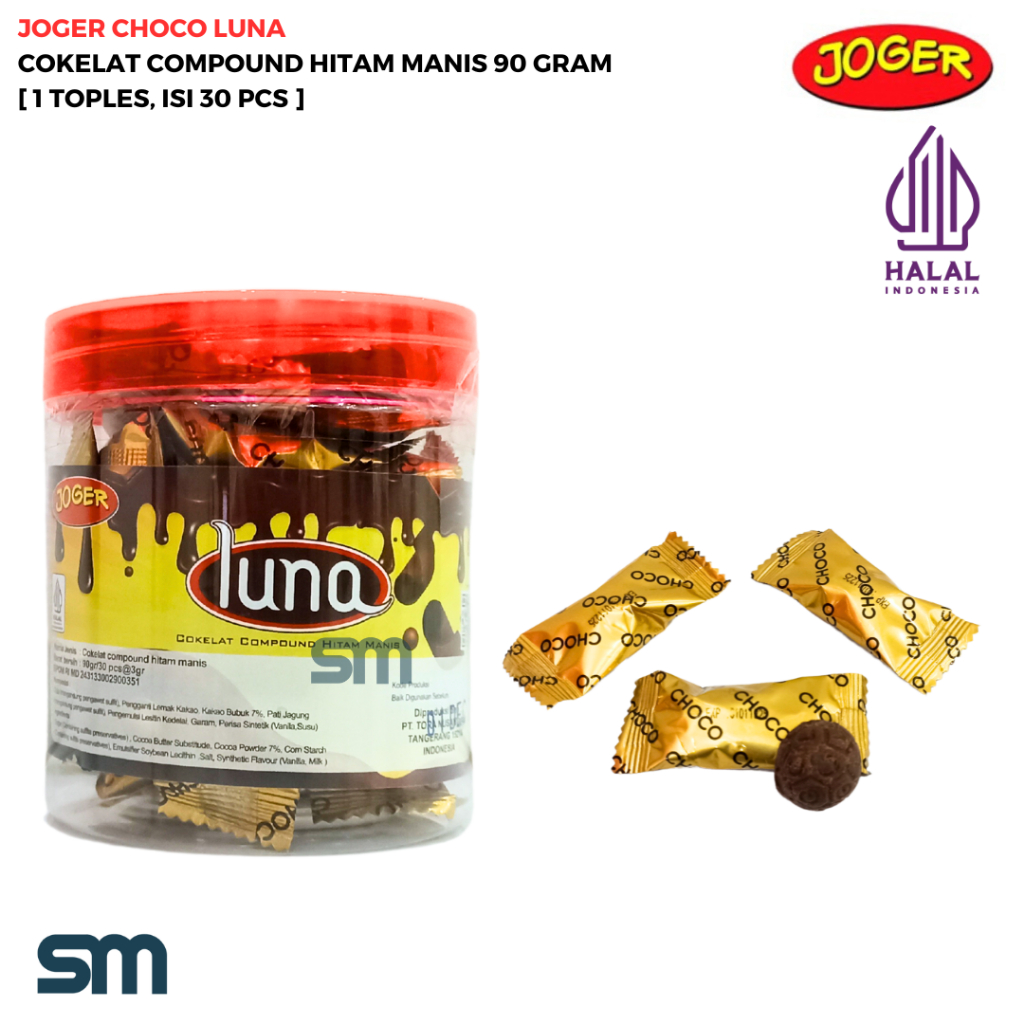 

JOGER COKLAT CHOCO LUNA 90 GRAM [1 TOPLES, ISI 30 PCS]