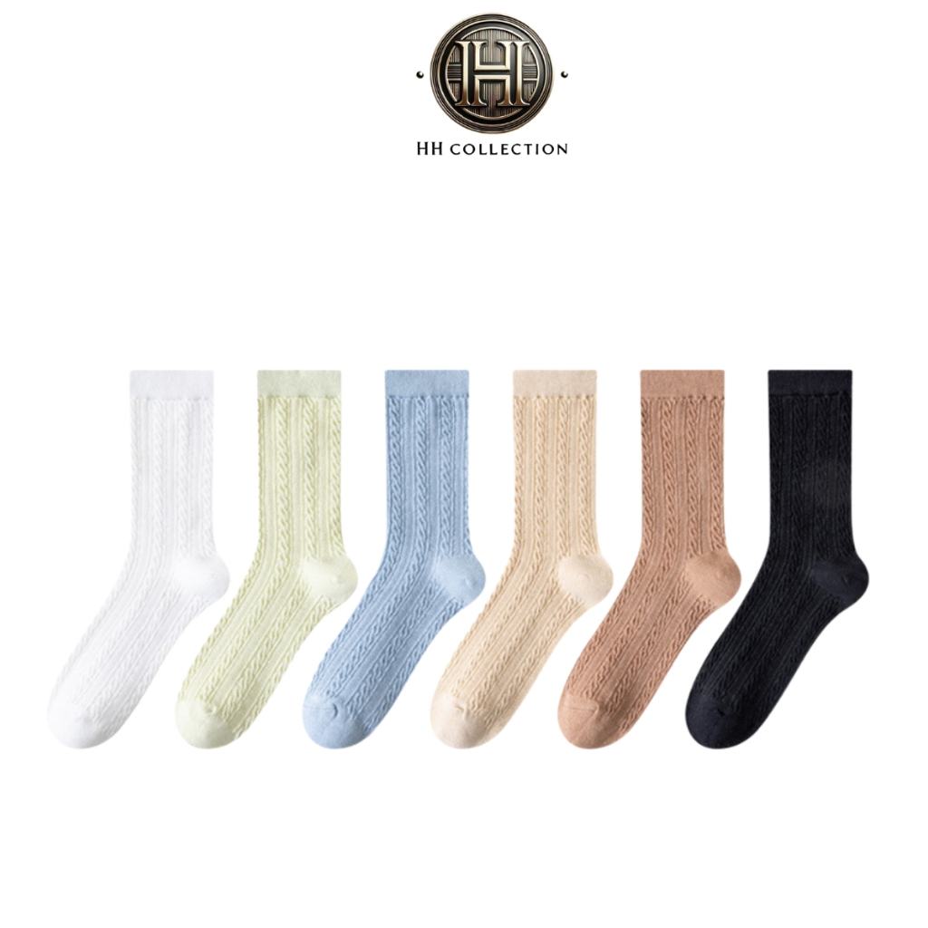 HH Kaos Kaki 6997 Kaos Kaki Panjang Wanita Dewasa Embos Renda Kaos Kaki Wanita Korean Style